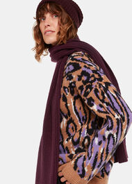 Wool Mix Rib Scarf