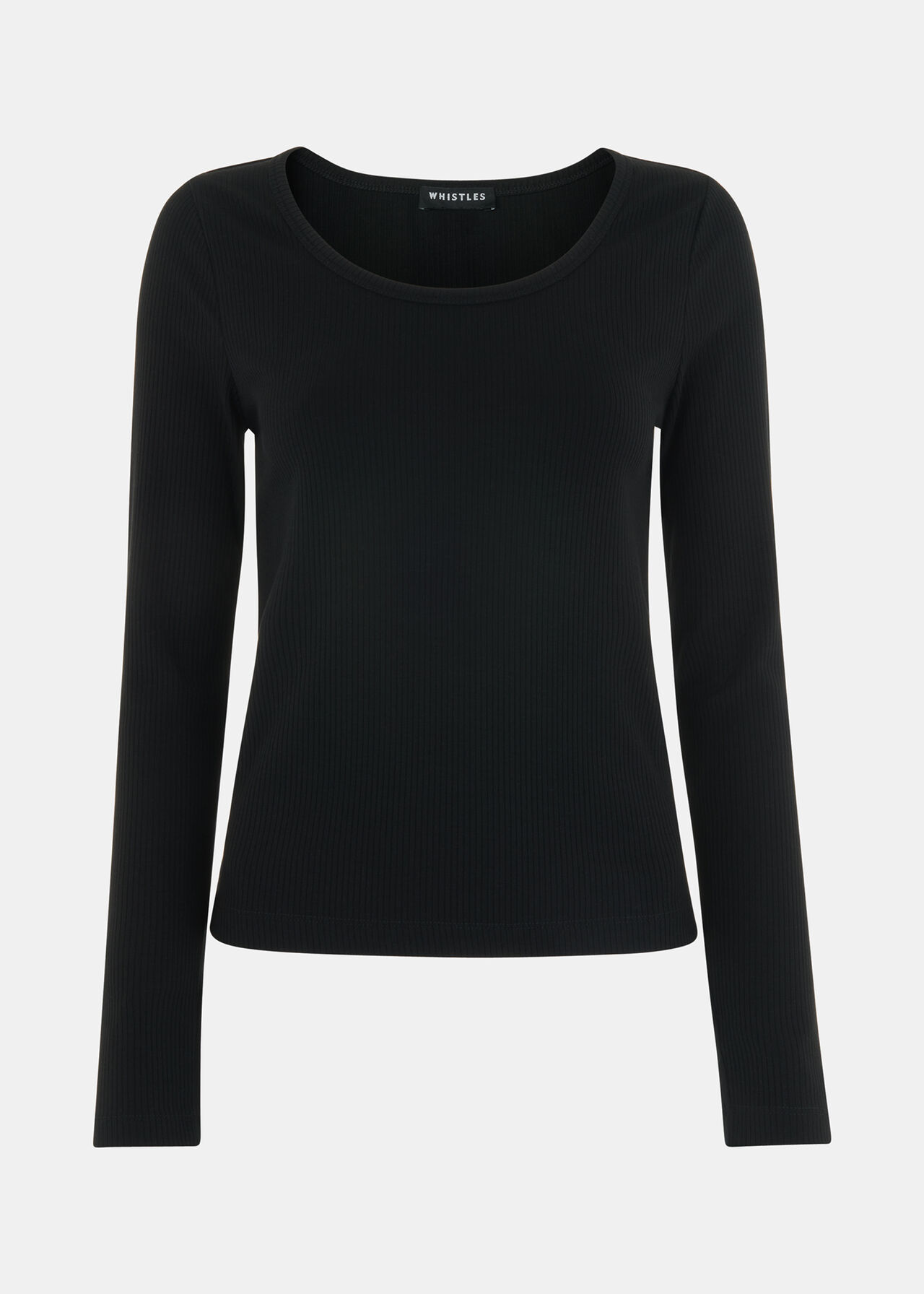Ribbed Scoop Neck Top