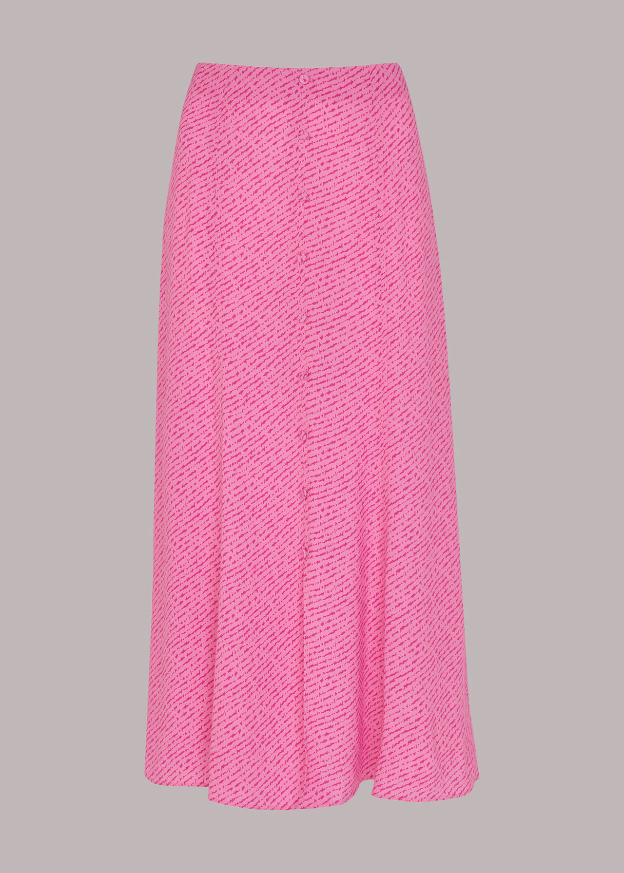 Diagonal Fleck Button Skirt