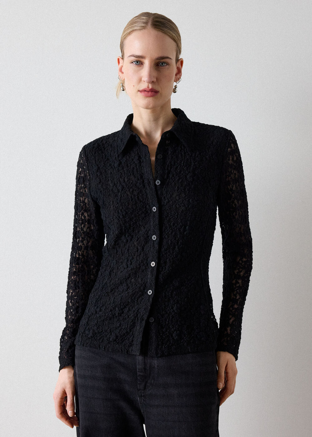 Lace Jersey Shirt