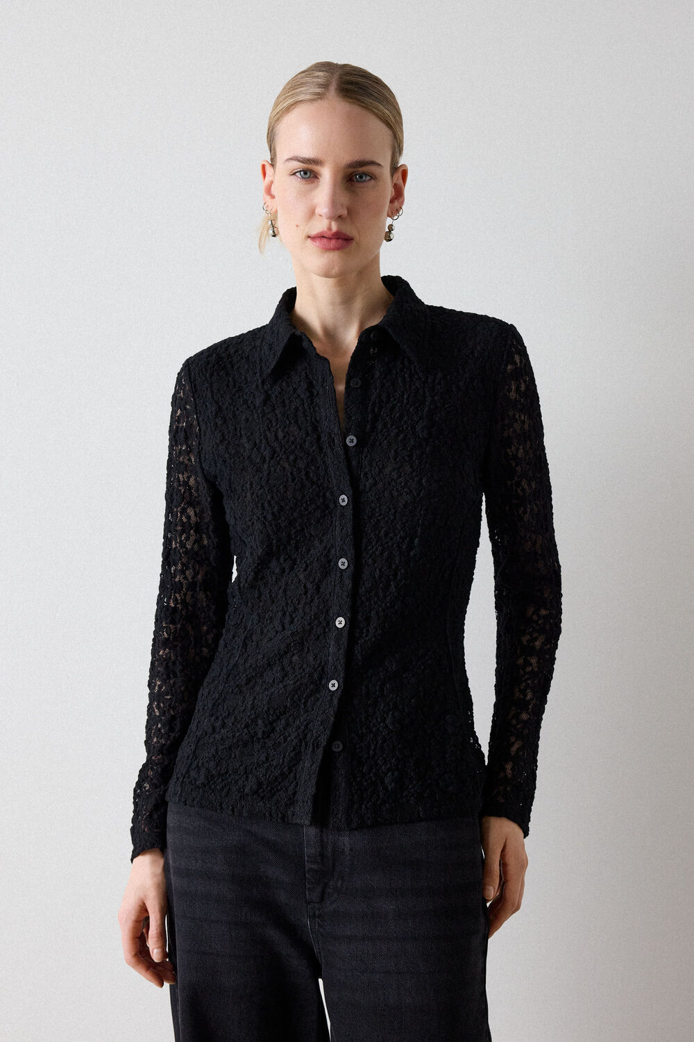 Lace Jersey Shirt