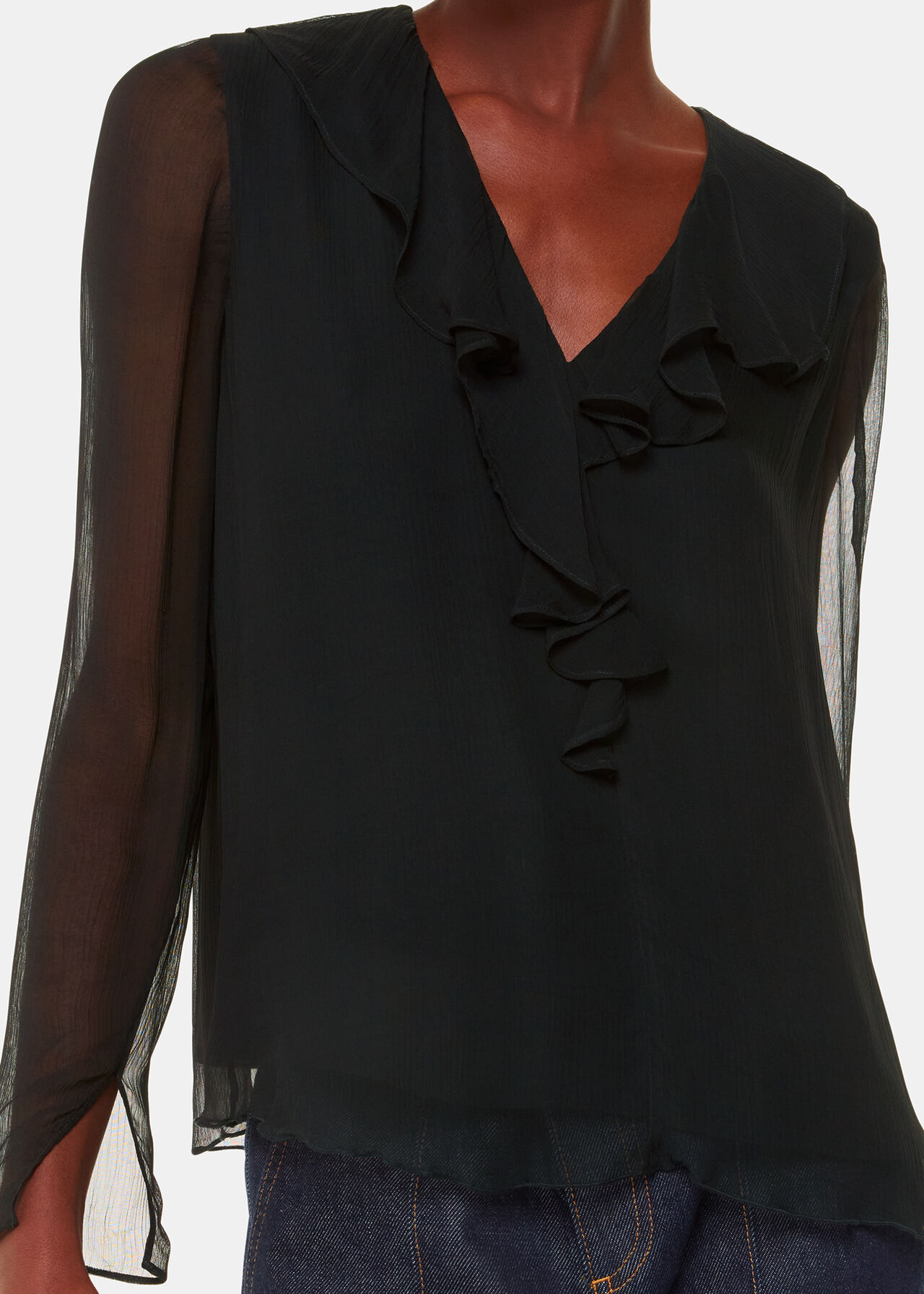 Ruffle Collar Detail Blouse