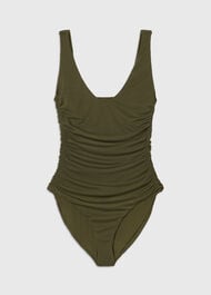 Textured Side Ruched Swimsuit