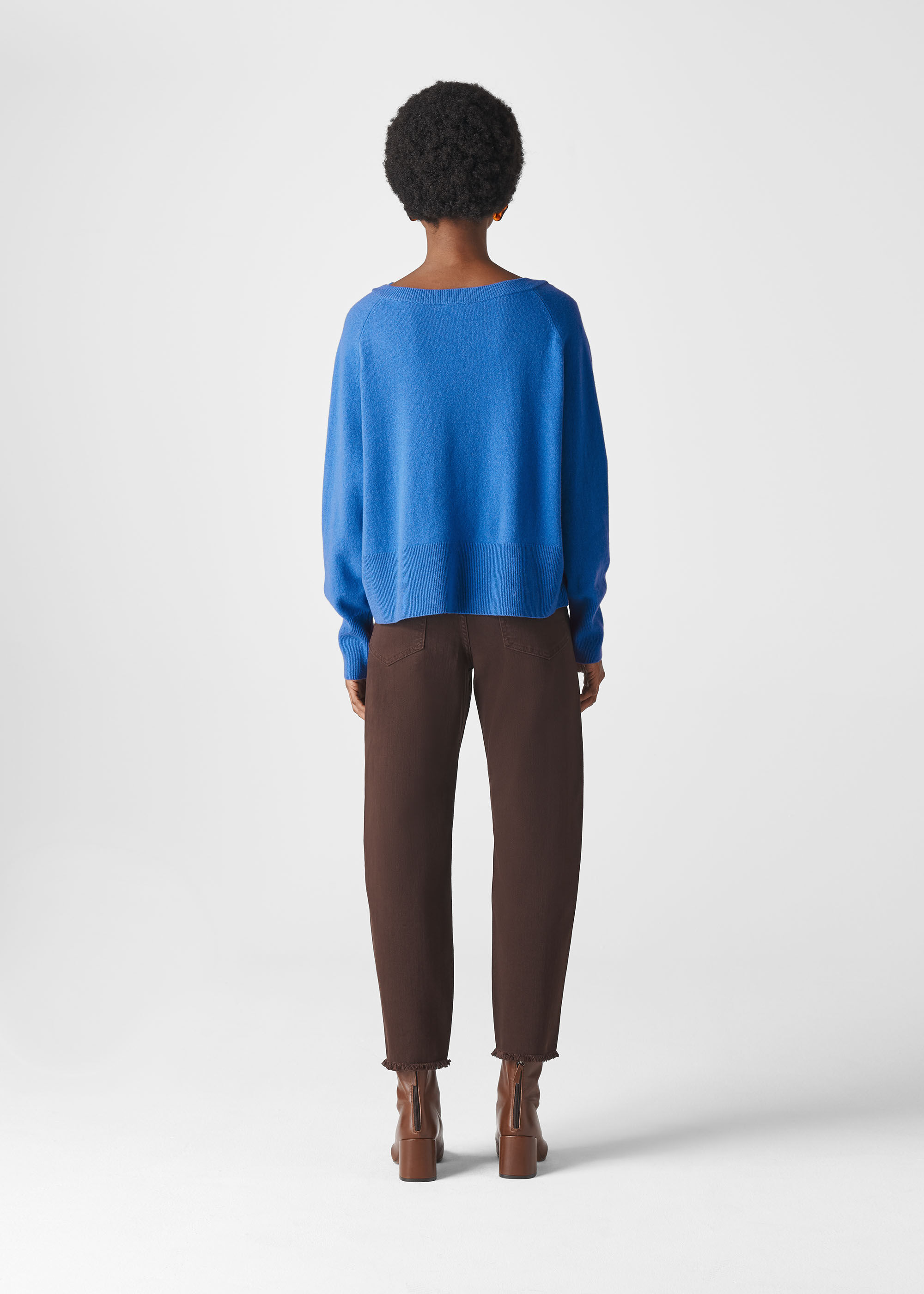 Blue cashmere jumper clearance