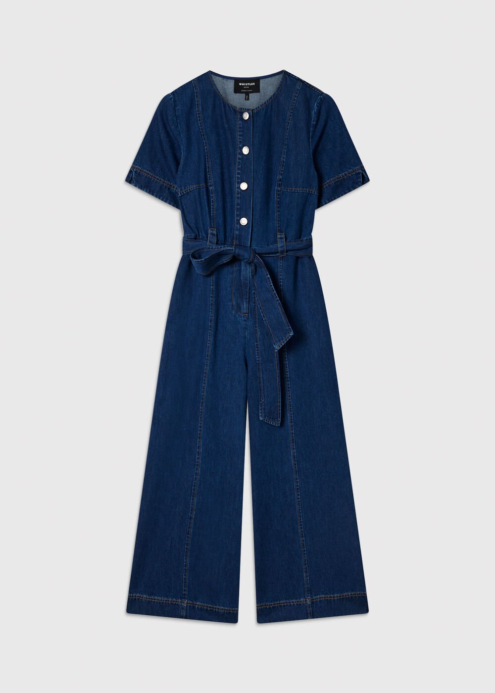 Petite Button Down Jumpsuit
