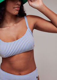 Gingham Texture Bikini Top