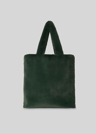 Hattie Faux Fur Tote Green