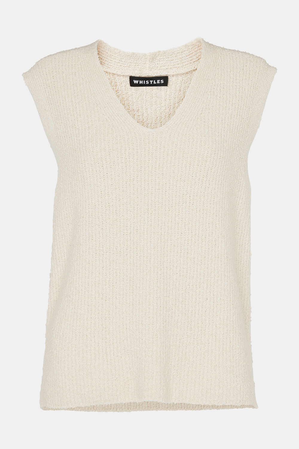 Cotton Textured V Neck Tank