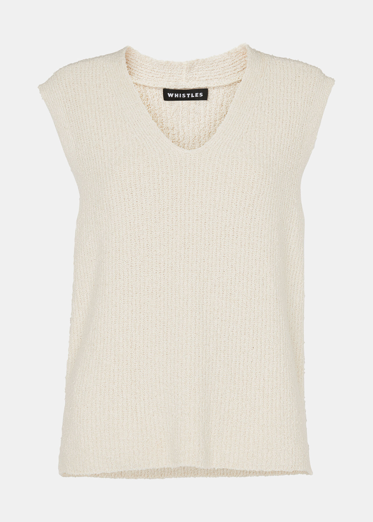 Cotton Textured V Neck Tank
