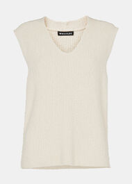 Cotton Textured V Neck Tank