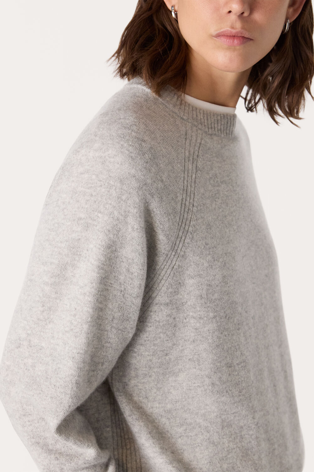 Grey Marl Ultimate Cashmere Crew Neck Sweater