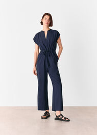 Sleeveless Drawstring Jumpsuit