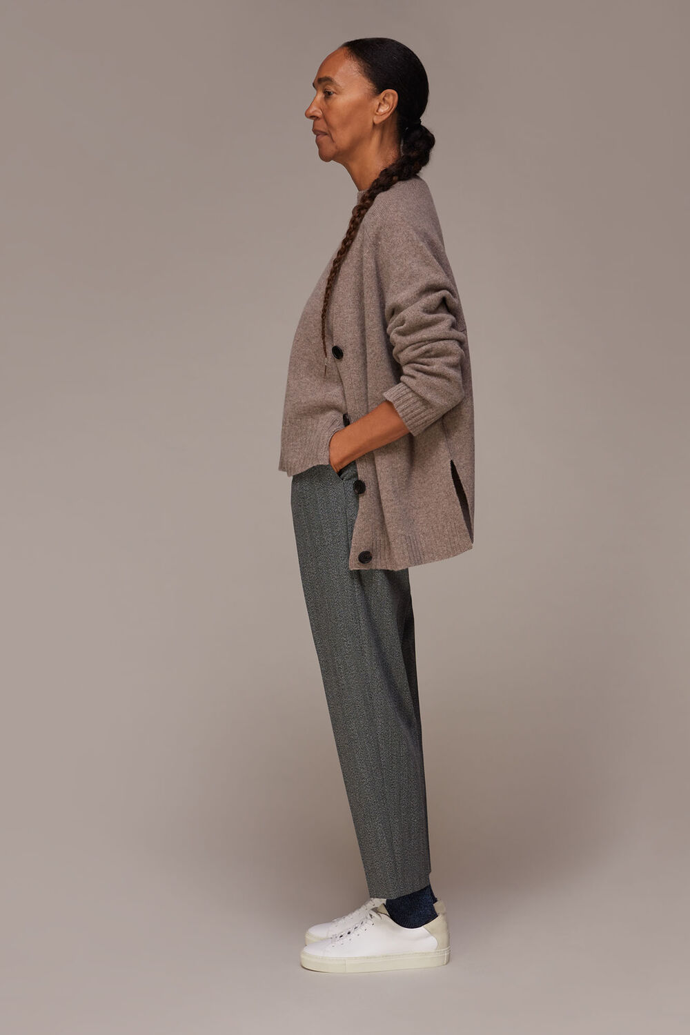Lila Tapered Check Trouser