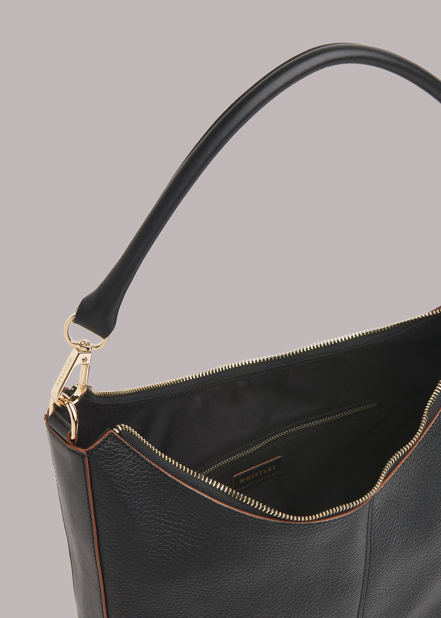 Whistles black leather bag deals