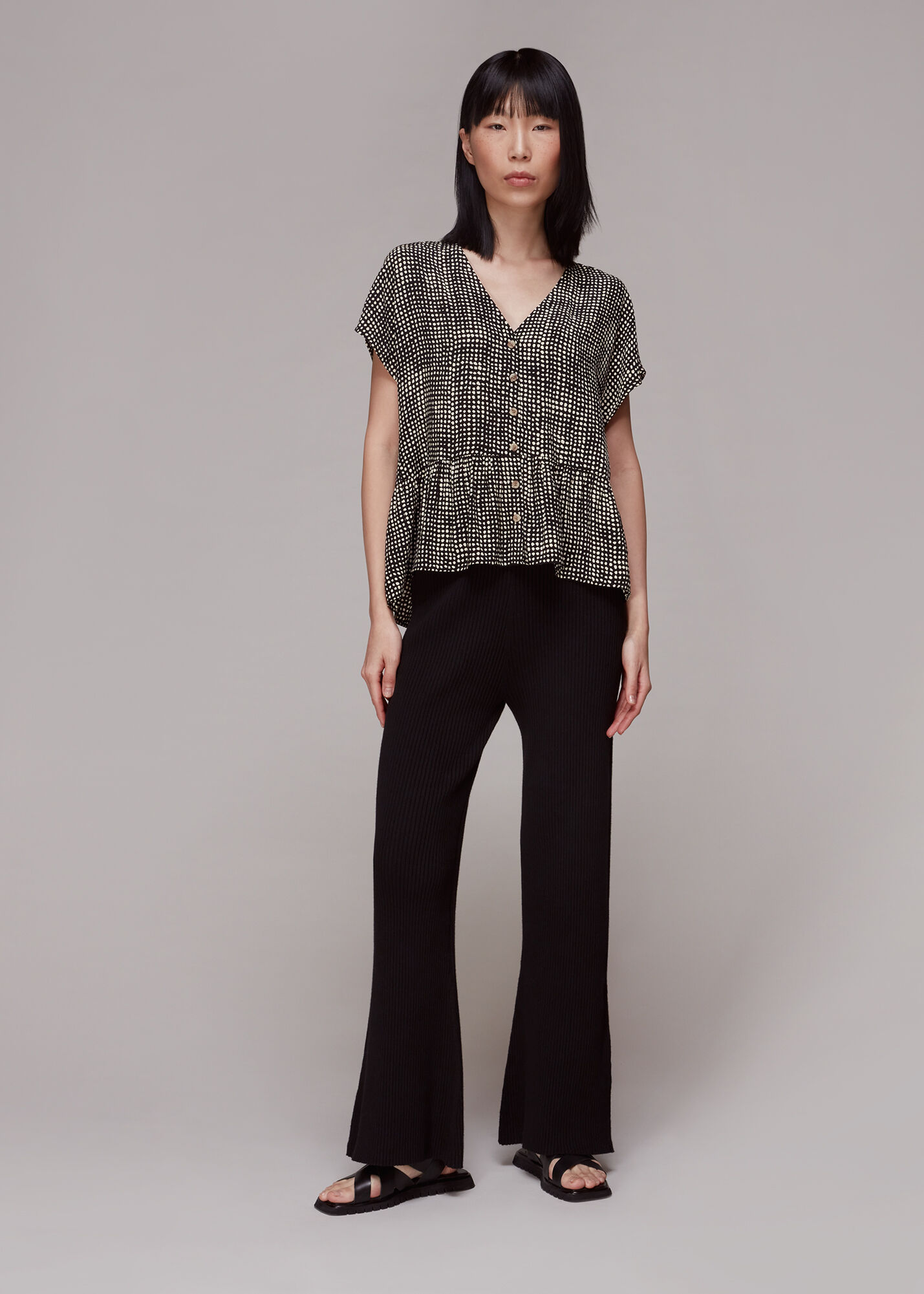 Spotty peplum top hotsell