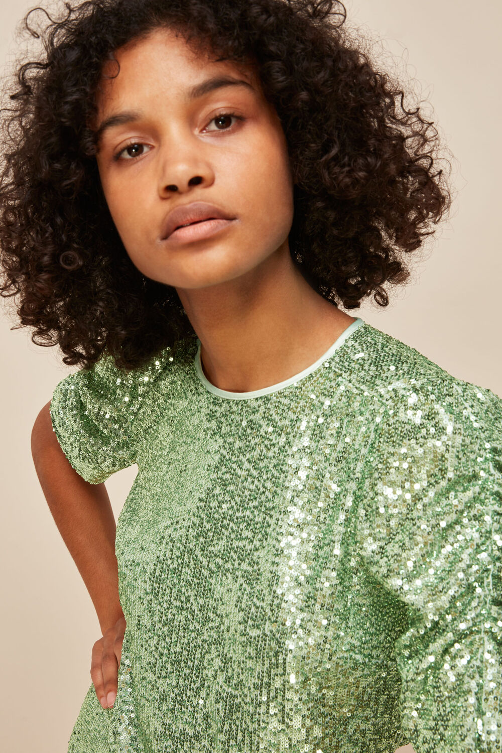 Seema Sequin Top