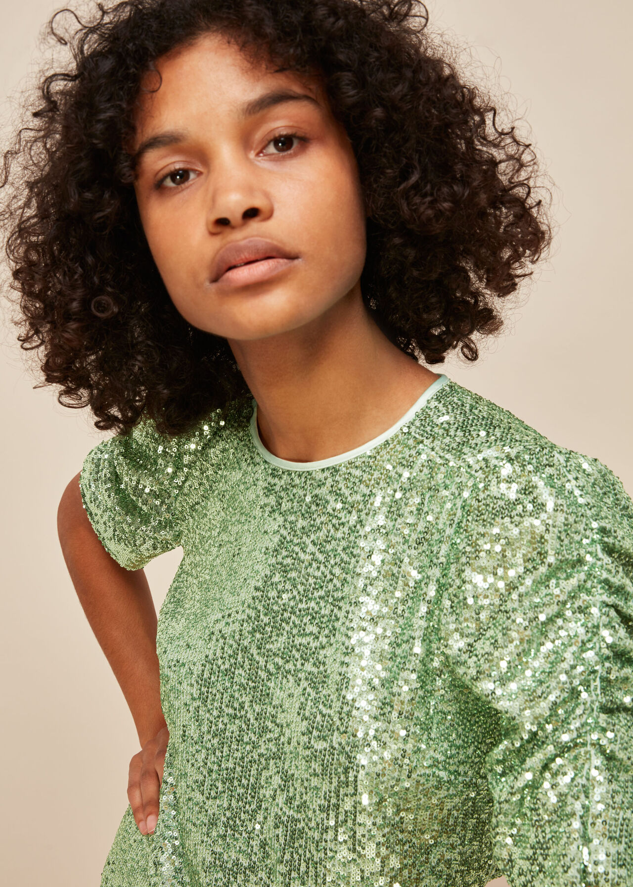 Seema Sequin Top