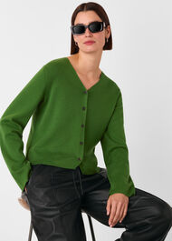 V Neck Button Front Cardigan