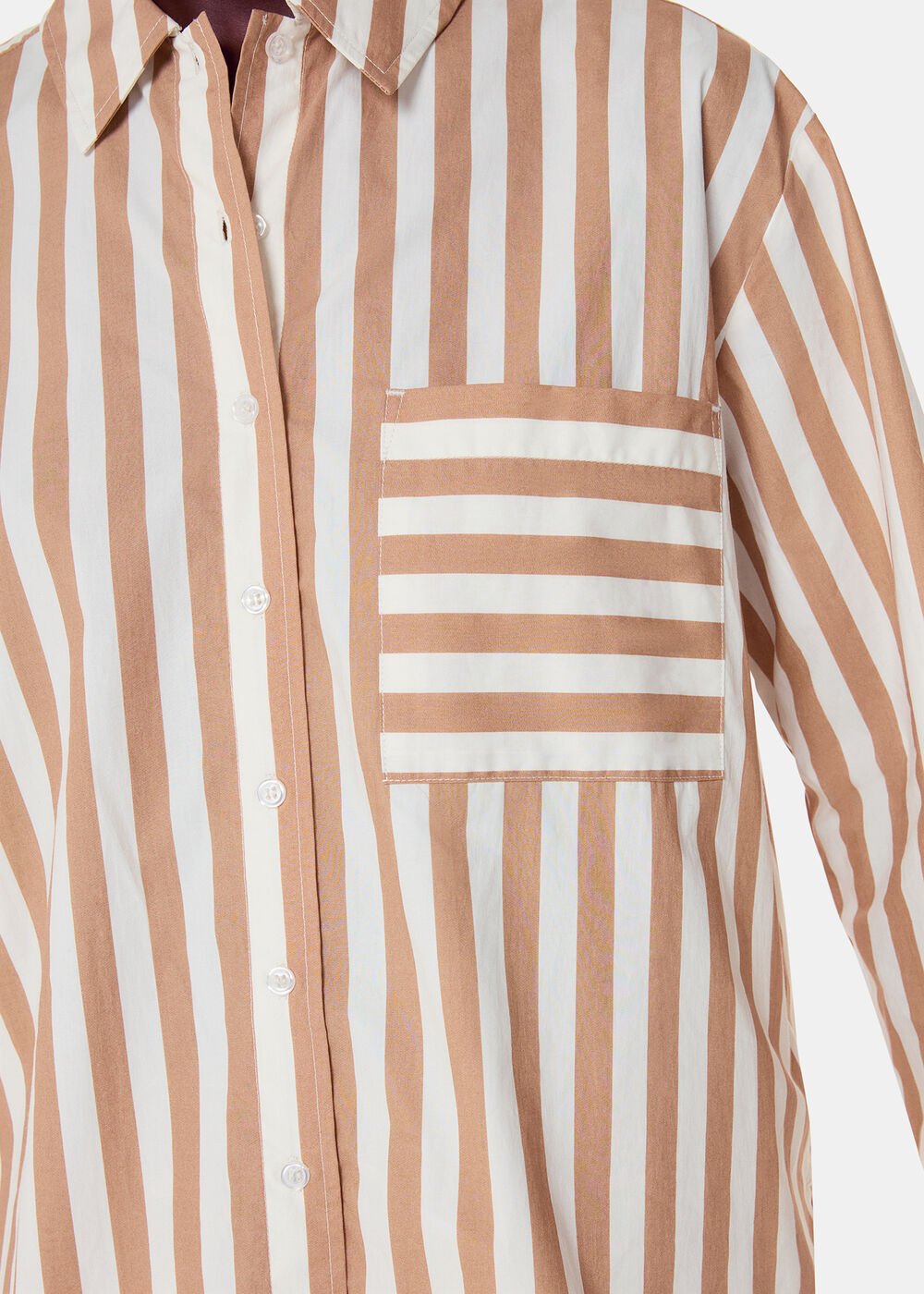 Cotton Stripe Pyjama Shirt