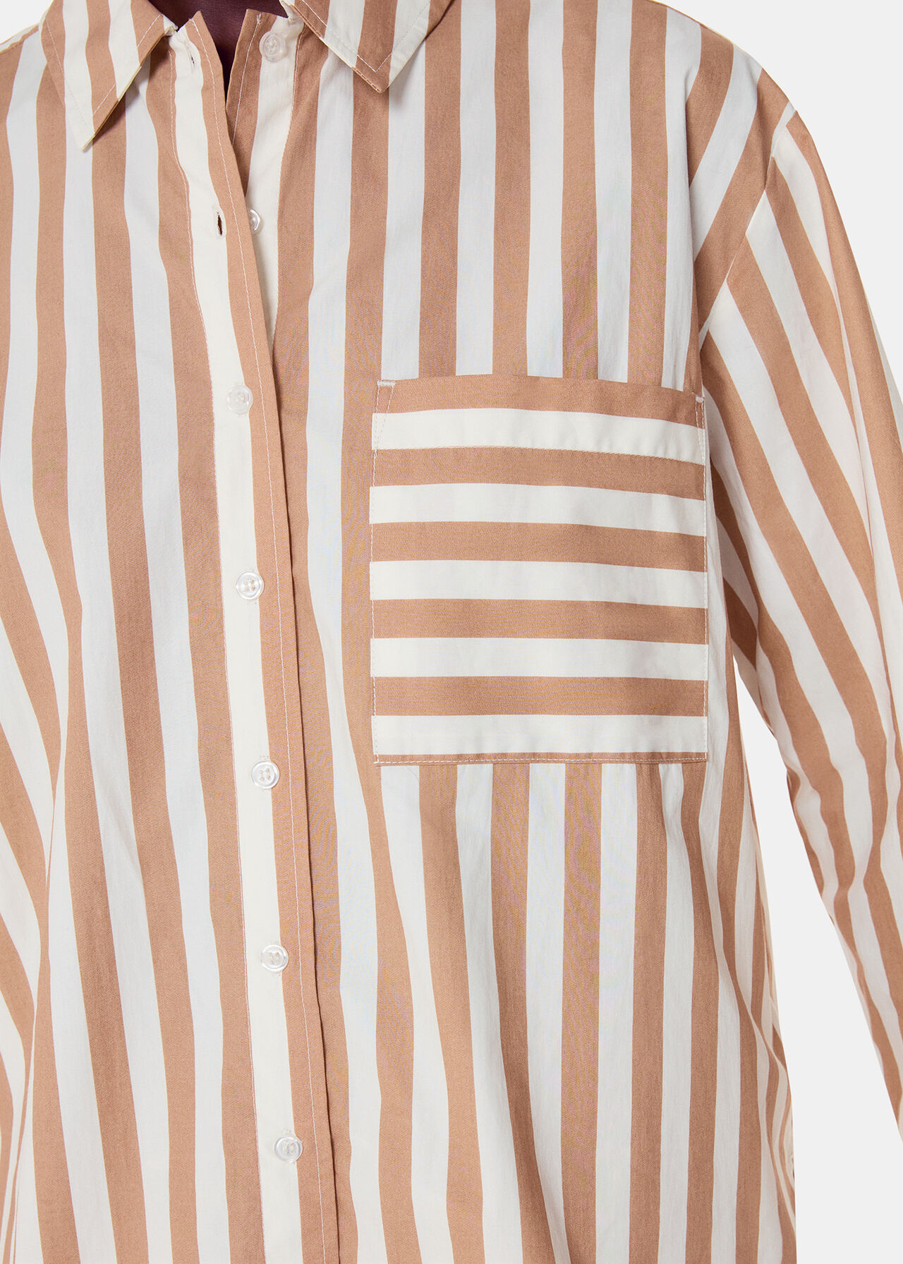 Cotton Stripe Pyjama Shirt