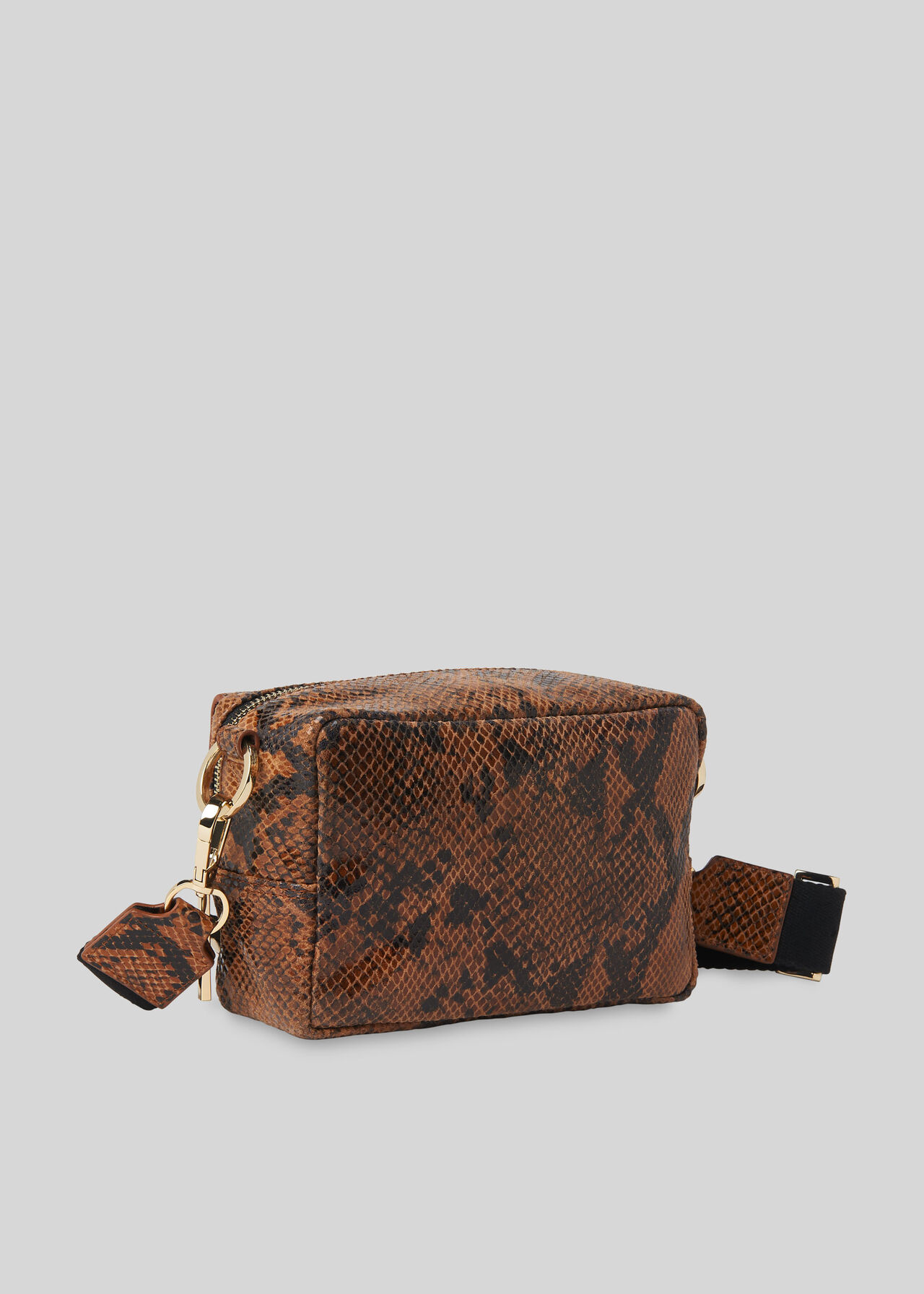 Bibi Snake Crossbody Bag Tan