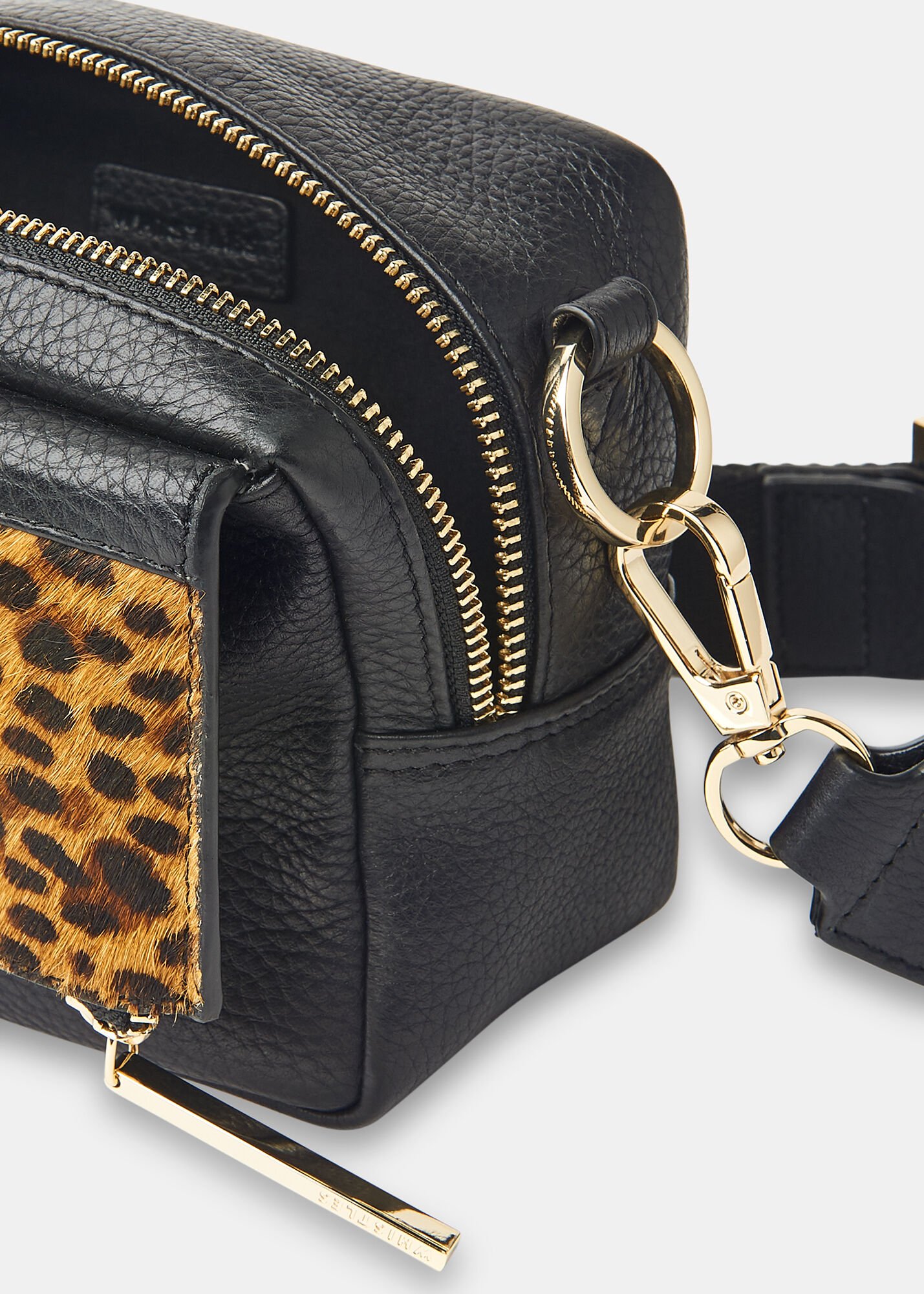 Bibi Leopard Print Leather Crossbody Bag Whistles