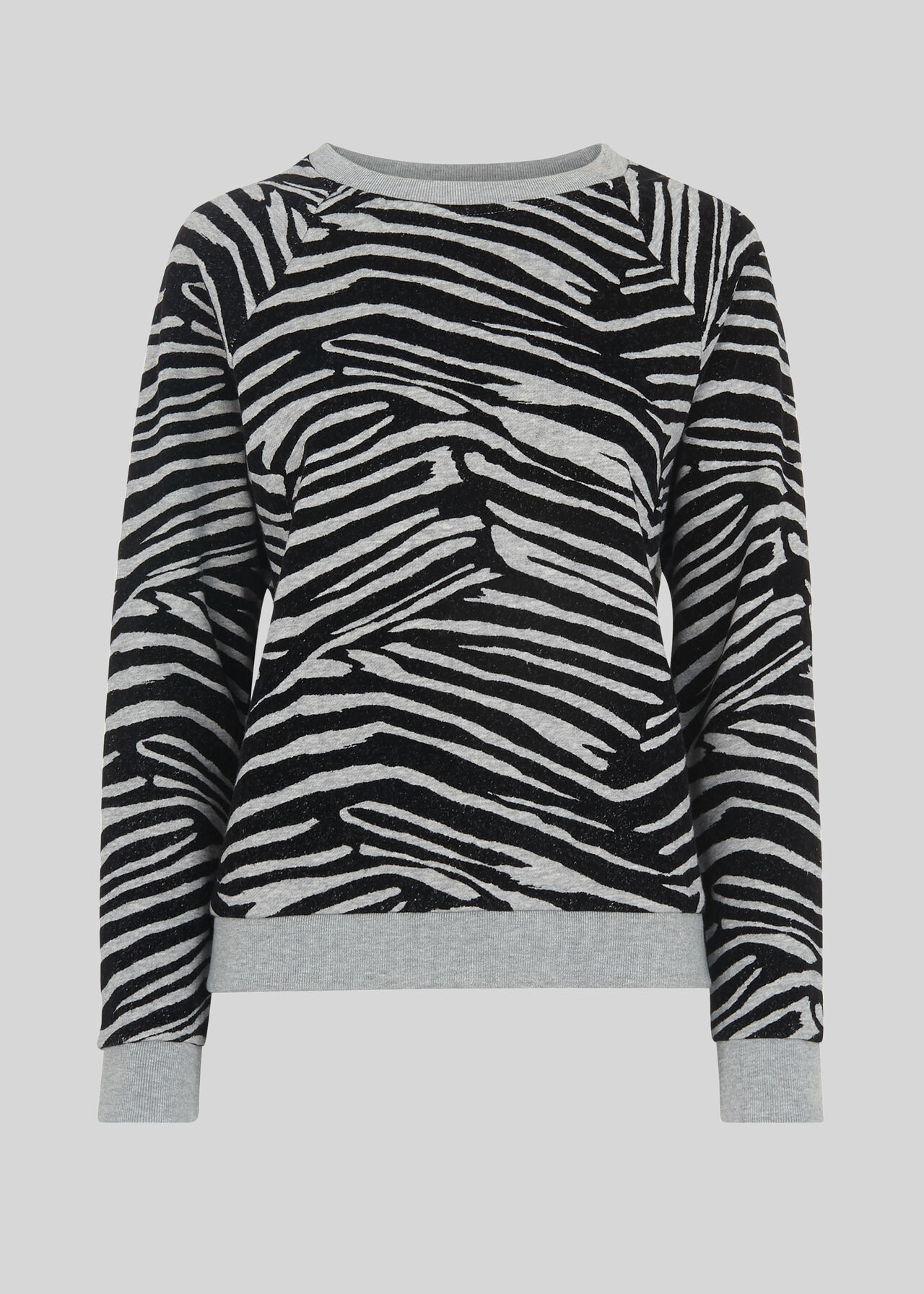 Zebra Flocked Sweat Grey/Multi