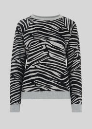 Zebra Flocked Sweat Grey/Multi