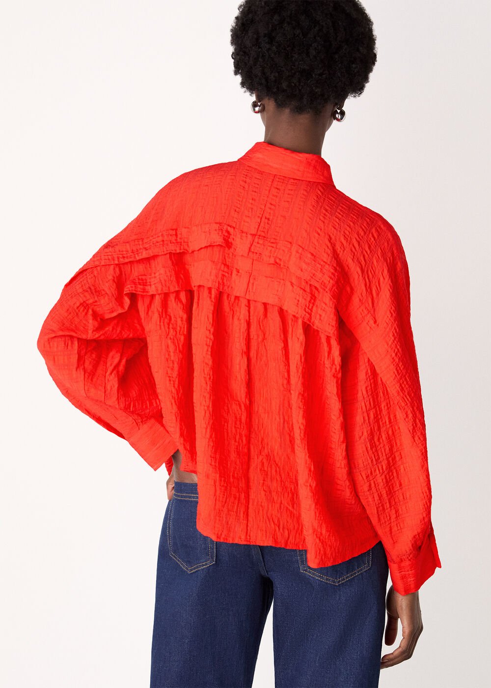 Textured Frill Detail Blouse