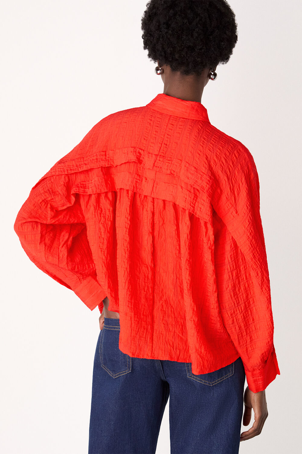Textured Frill Detail Blouse