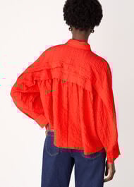 Textured Frill Detail Blouse