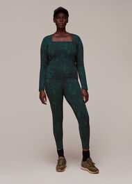 Animal Square Neck Sports Top