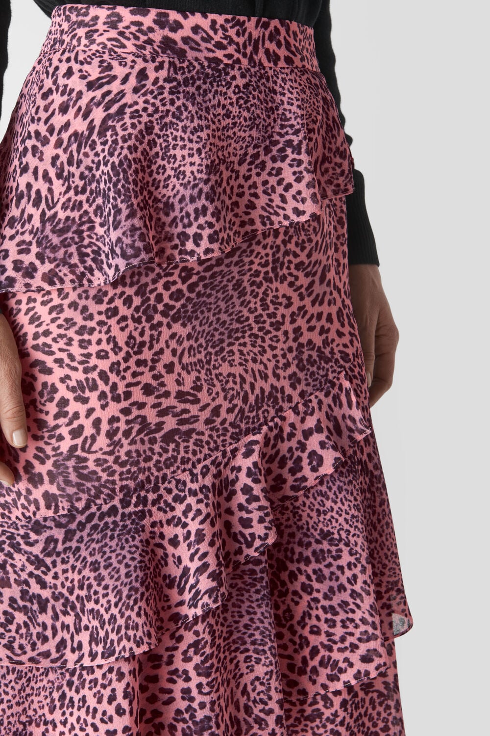 Wild Cat Print Skirt Pink/Multi