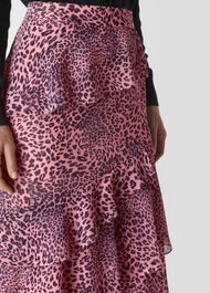 Wild Cat Print Skirt Pink/Multi
