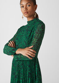 Jungle Cat Pleated Dress