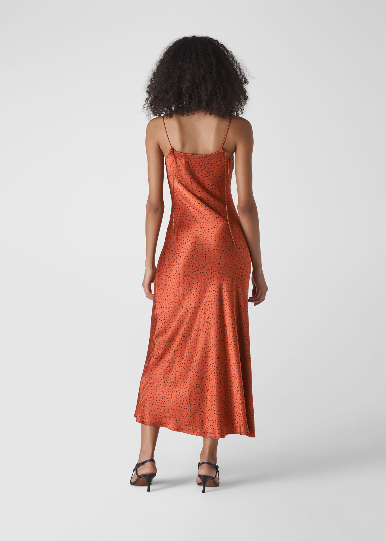 Sketched Dot Slip Dress