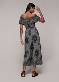Bleached Print Bardot Jumpsuit