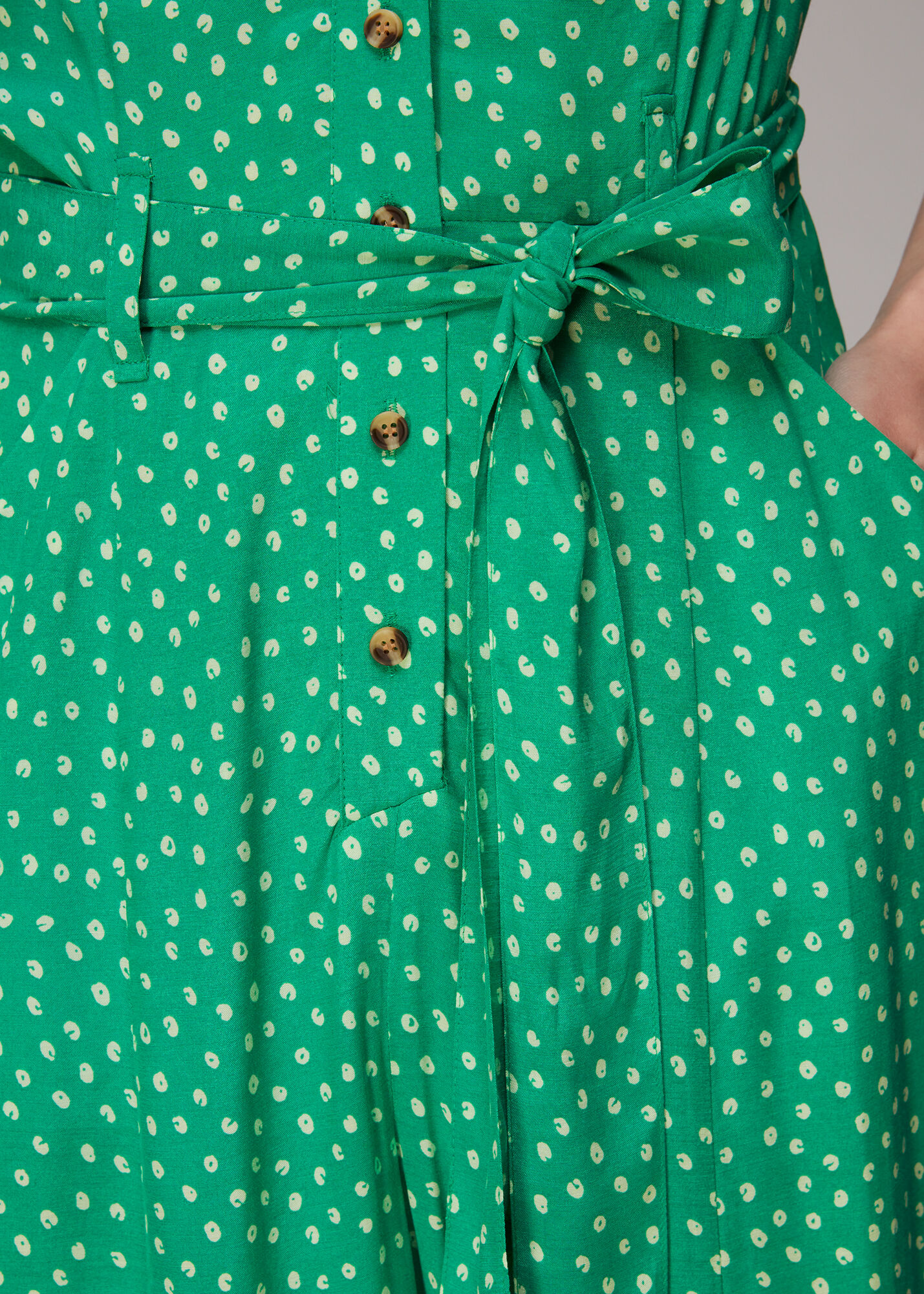 Green/Multi Spot Print Jemma Jumpsuit WHISTLES