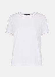 Broderie Trim Detail Tee