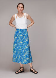 Seafoam Button Front Skirt