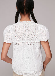 Bonnie Broderie Blouse White