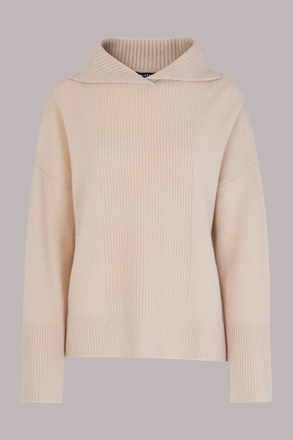 Rib Detail Collar Jumper