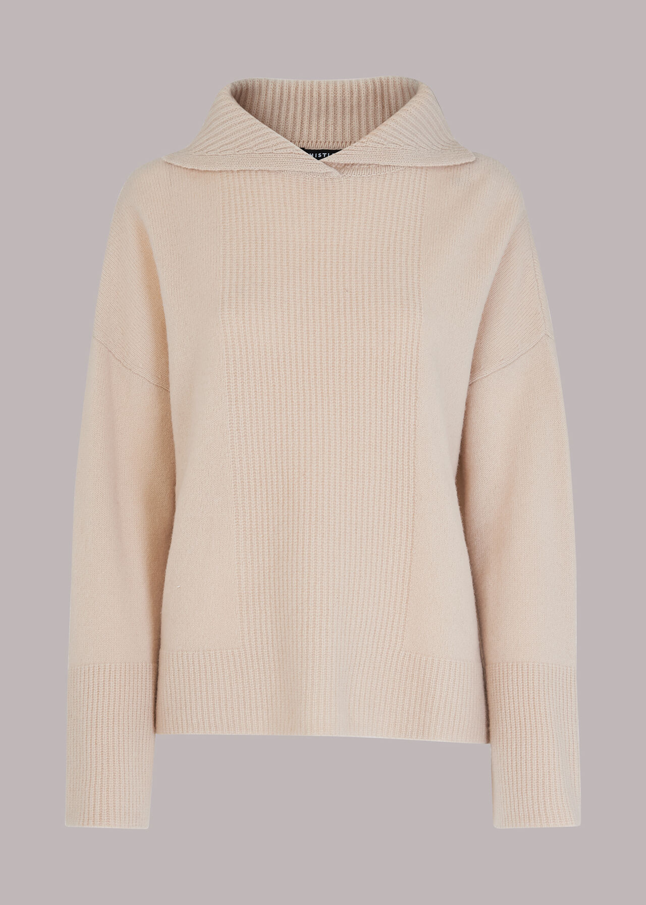 Rib Detail Collar Jumper