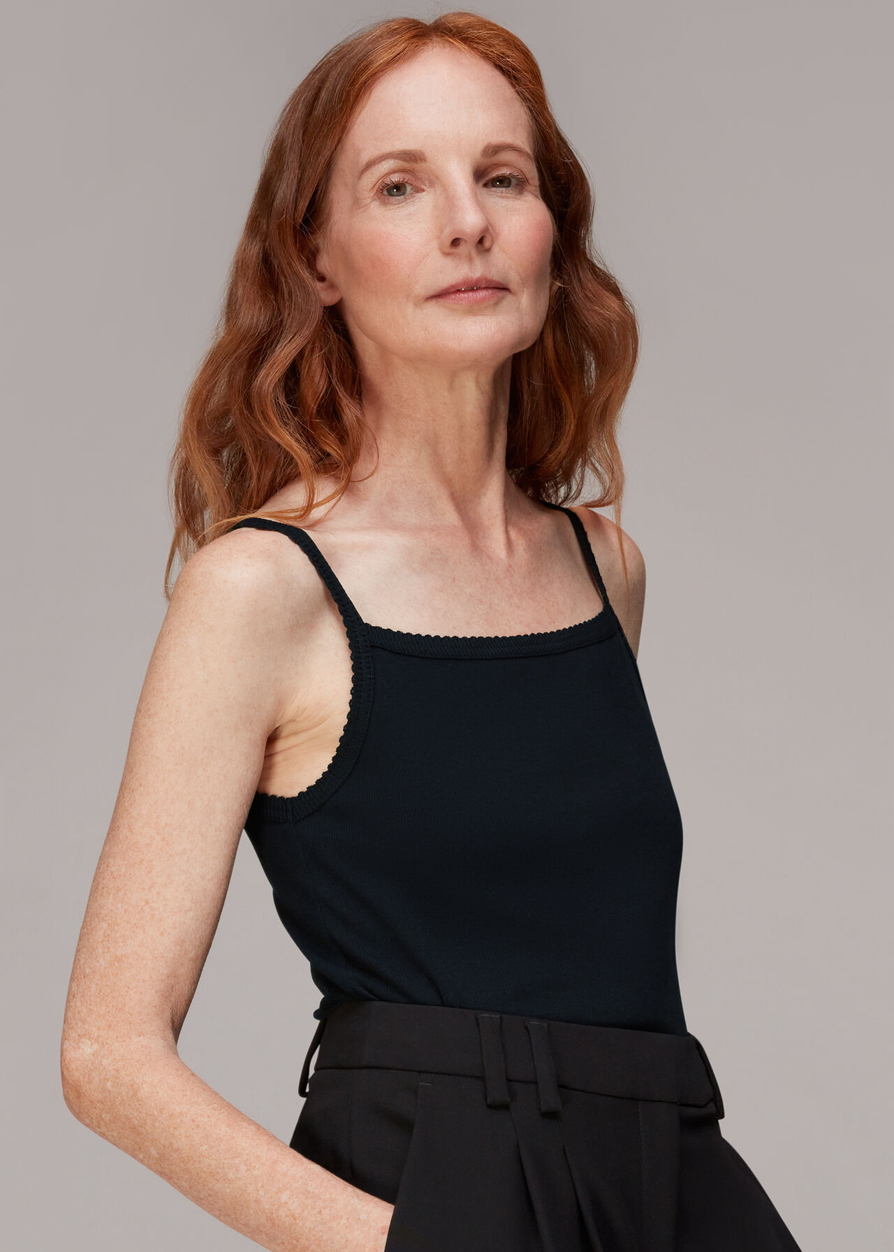 Scalloped Edge Rib Vest