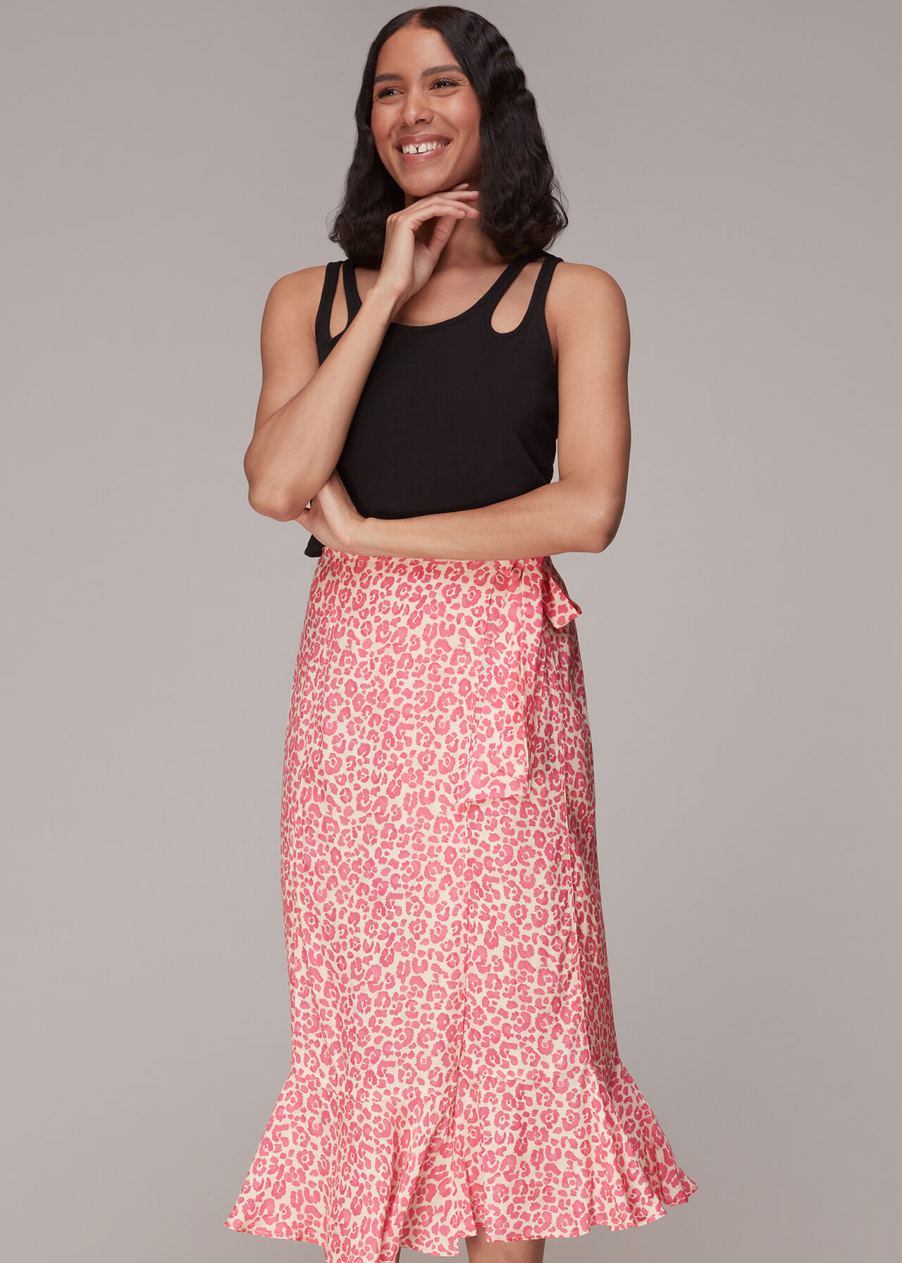 Cheetah Print Wrap Skirt