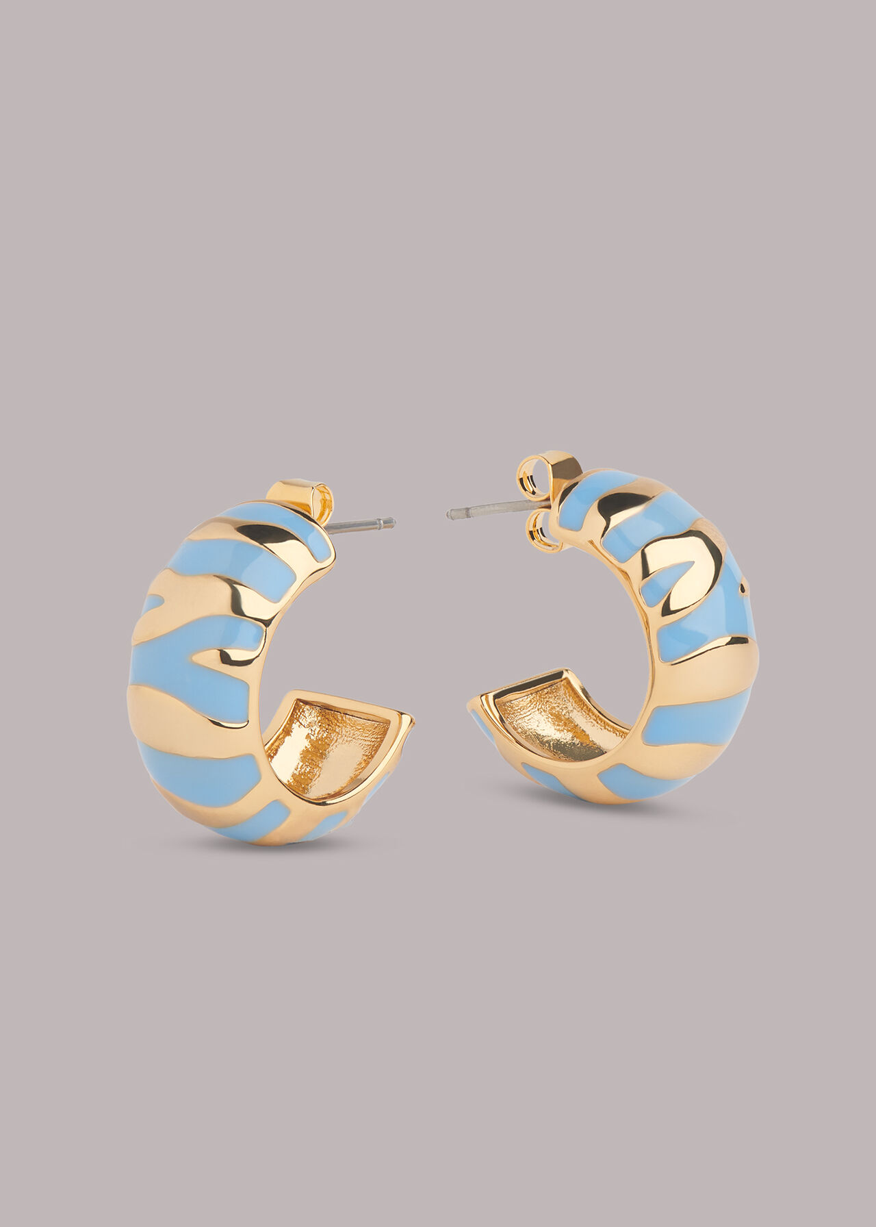 Enamel Tiger Stripe Hoop
