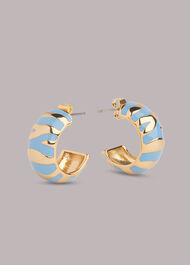 Enamel Tiger Stripe Hoop