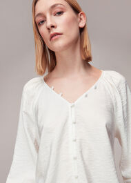 Lilly V Neck Button Top