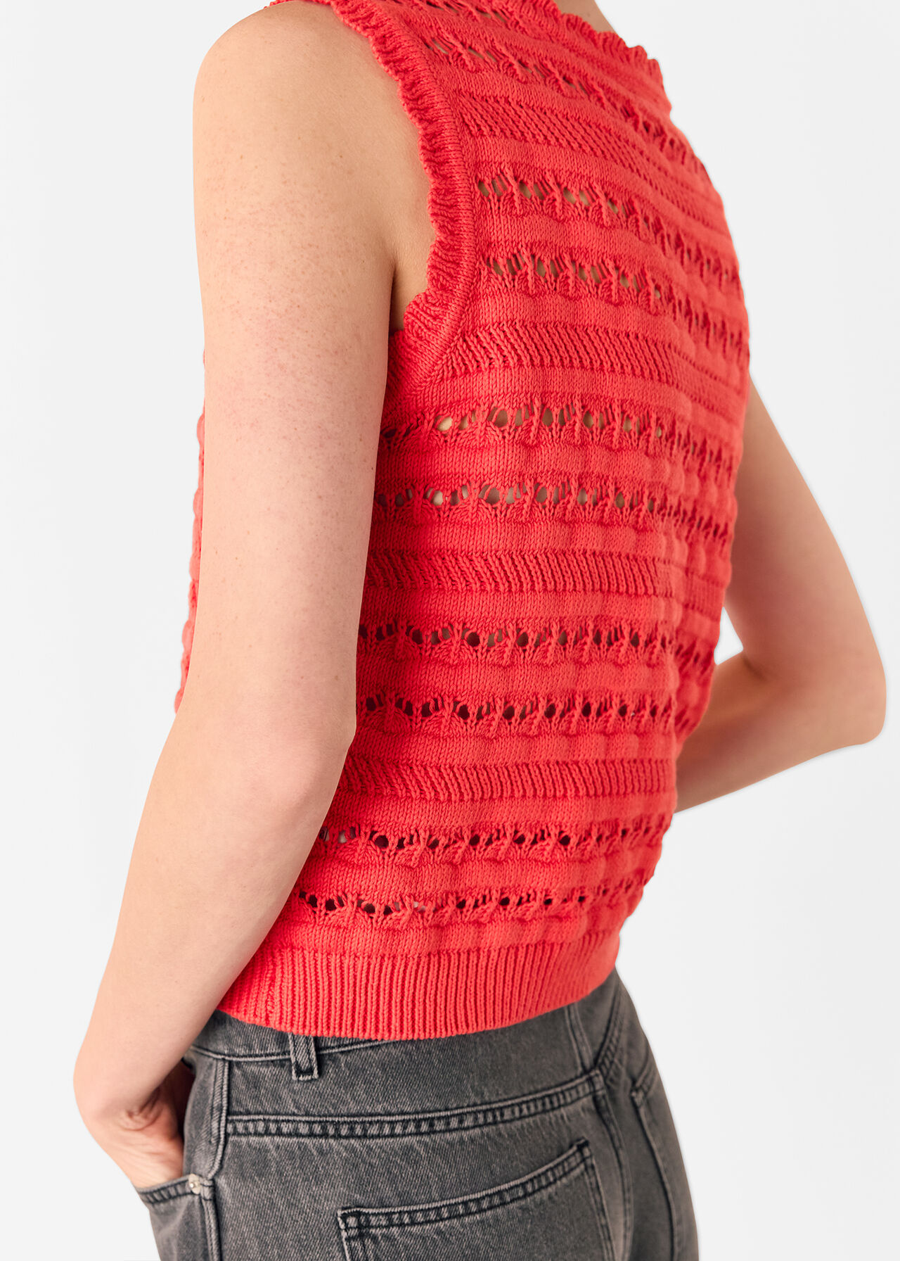 Pointelle Detail Tank