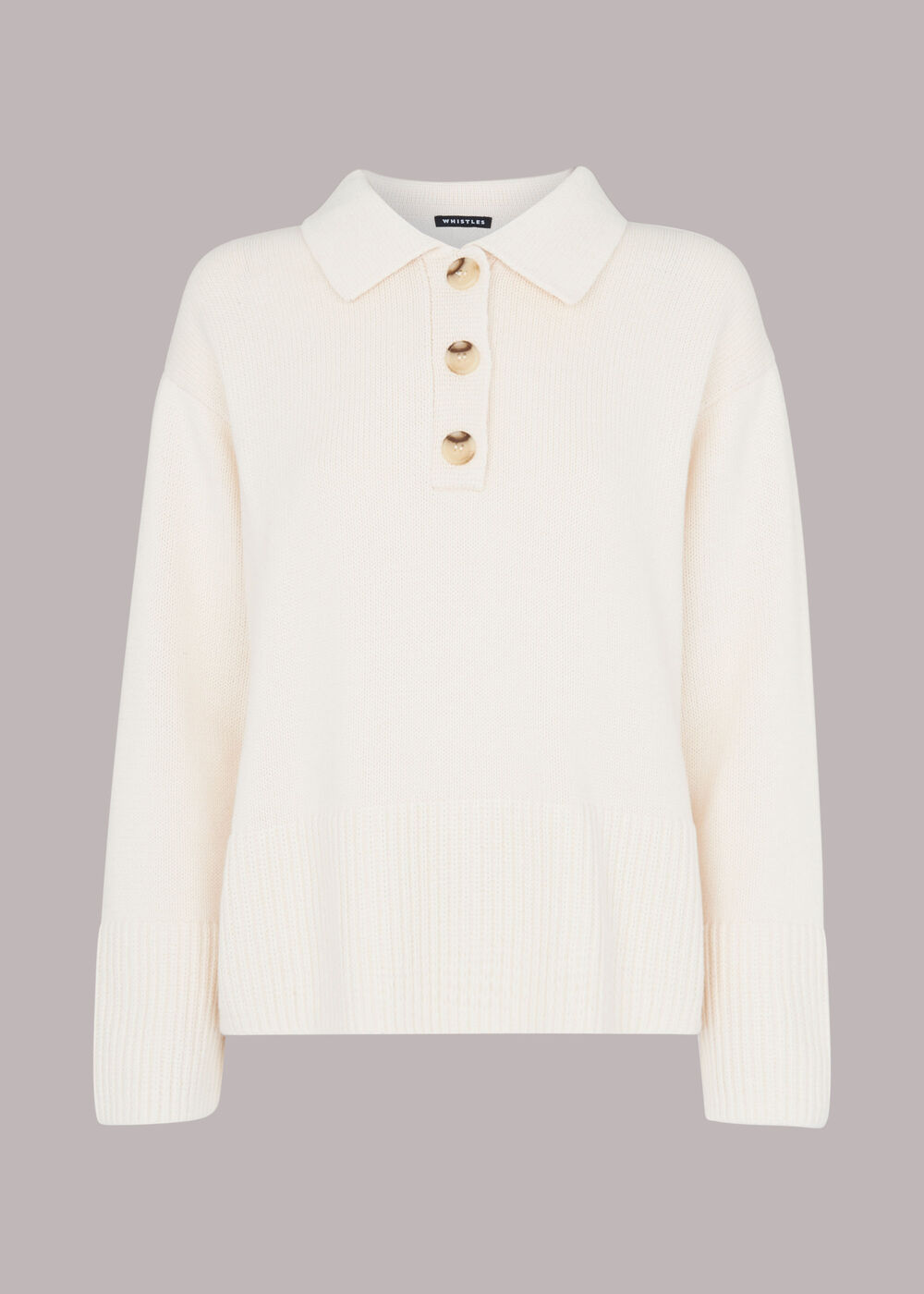 Button Front Polo Knit